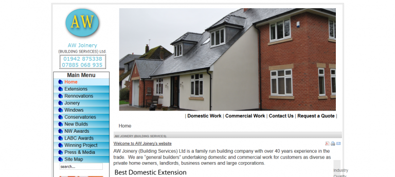 SEO Tyldesley Local Business AW Joinery Ltd.